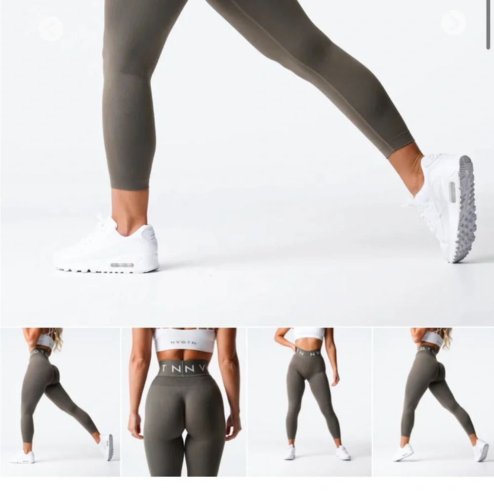 NVGTN Olive Sport Seamless Leggings - Picture 2 of 4